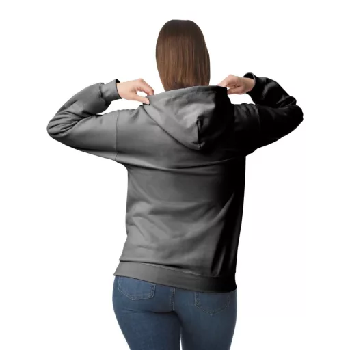 Softstyle kapucnis pulóver kenguruzsebbel, Gildan GISF500, Charcoal-3XL