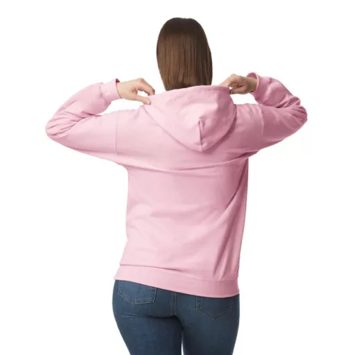 Softstyle kapucnis pulóver kenguruzsebbel, Gildan GISF500, Light Pink-4XL