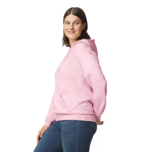 Softstyle kapucnis pulóver kenguruzsebbel, Gildan GISF500, Light Pink-XL