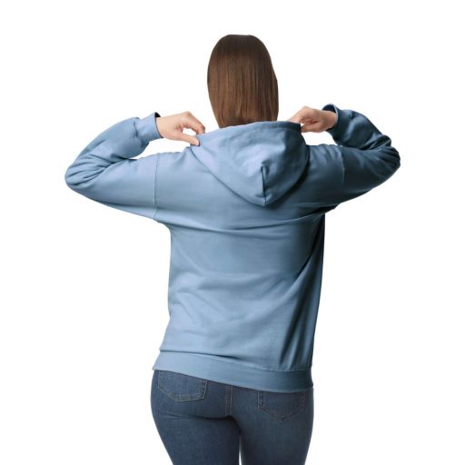 Softstyle kapucnis pulóver kenguruzsebbel, Gildan GISF500, Stone Blue-S