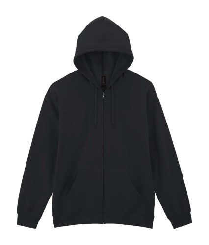 Gildan Softstlye Midweight cipzáros - kapucnis pulóver GISF600, Black-4XL