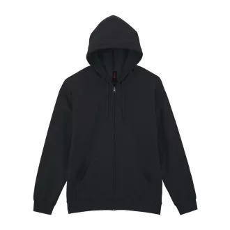   Gildan Softstlye Midweight cipzáros - kapucnis pulóver GISF600, Black-S