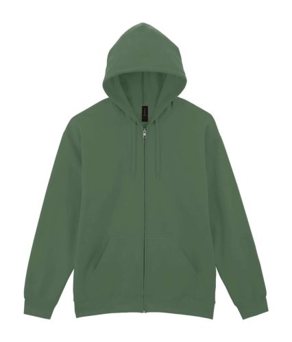 Gildan Softstlye Midweight cipzáros - kapucnis pulóver GISF600, Military Green-4XL