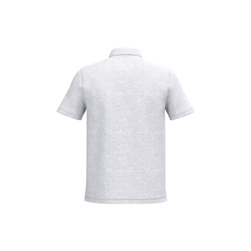 IB295 férfi galléros pamut piké póló, Ideal Ash Heather-XL