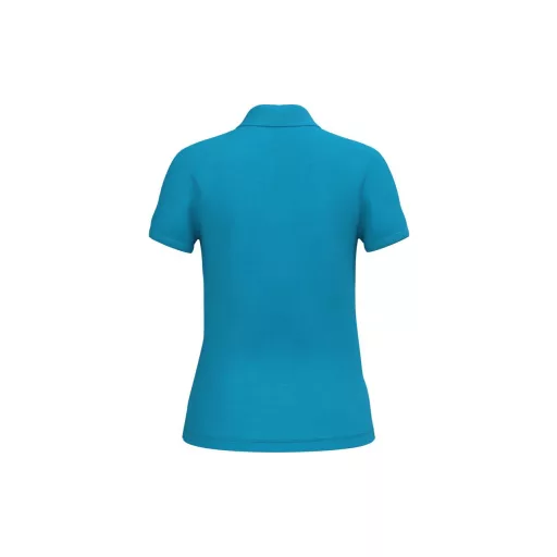 IB296 Női galléros pamut piké póló, Ideal Atoll Blue-M