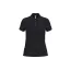 IB296 Női galléros pamut piké póló, Ideal Black-S
