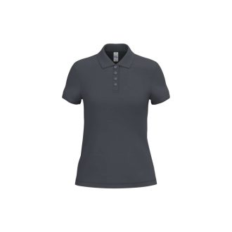 IB296 Női galléros pamut piké póló, Ideal Dark Grey-XS