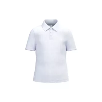 IB297 Gyerek galléros pamut piké póló, Ideal White-4/6
