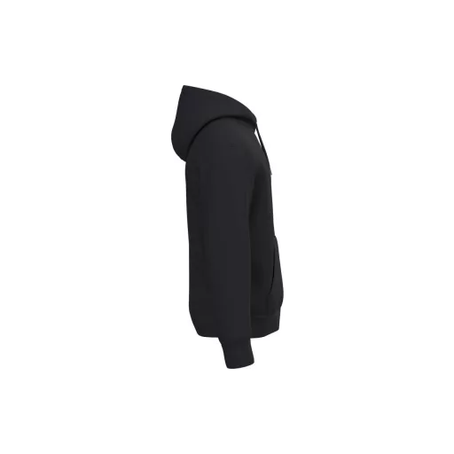 IB402 unisex körkötött kapucnis pulóver, Ideal Black-XL