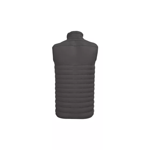 IB6172 bélelt, steppelt férfi mellény, Dark Grey-XL