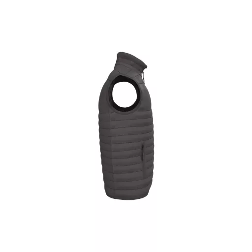IB6172 bélelt, steppelt férfi mellény, Dark Grey-XL