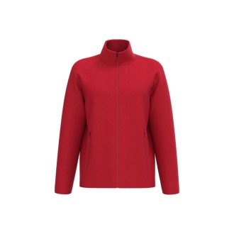   IB900 unisex polár pulóver, elején végig cipzáras, Ideal Red-XS