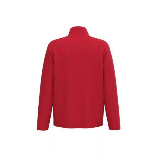 IB900 unisex polár pulóver, elején végig cipzáras, Ideal Red-XS