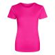 JC005 környakas Női sport póló Just Cool, Hyper Pink-S