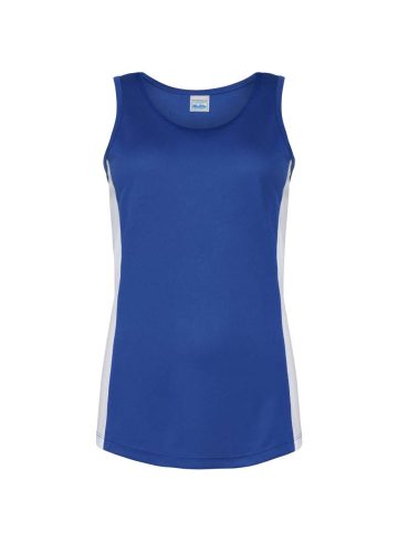 JC016 kétszínű Női sport trikó Just Cool, Royal Blue/Arctic White-XL