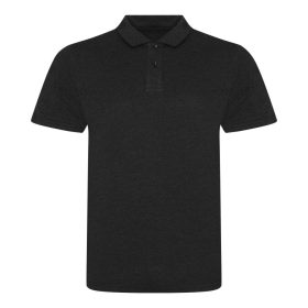   JP001 tri-blend galléros férfi póló Just Polos, Heather Black-S