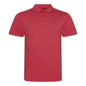   JP001 tri-blend galléros férfi póló Just Polos, Heather Red-S