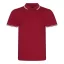 JP003 rövid ujjú sztreccs galléros férfi póló Just Polos, Red/White-M