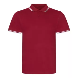   JP003 rövid ujjú sztreccs galléros férfi póló Just Polos, Red/White-S