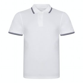 Just Polos JP003 galéros sztreccs póló, White/Navy R