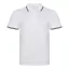 Just Polos JP003 galéros sztreccs póló, White/Navy R
