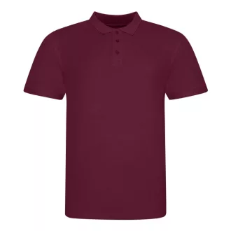   JP100 mikropiké unisex galléros póló Just Polos, Burgundy-S