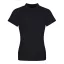 JP100F rövid ujjú Női galléros póló Just Polos, Deep Black-2XL