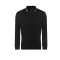 JP103 hosszú ujjú galléros pamut póló Just Polos, Deep Black/White-S