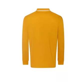   JP103 hosszú ujjú galléros pamut póló Just Polos, Mustard/White-S