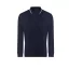 JP103 hosszú ujjú galléros pamut póló Just Polos, Oxford Navy/White-M