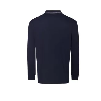   JP103 hosszú ujjú galléros pamut póló Just Polos, Oxford Navy/White-S