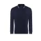 JP103 hosszú ujjú galléros pamut póló Just Polos, Oxford Navy/White-XL