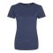 JT001F tri-blend Női rövid ujjú póló Just Ts, Heather Navy-XL