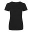 JT001F tri-blend Női rövid ujjú póló Just Ts, Solid Black-L