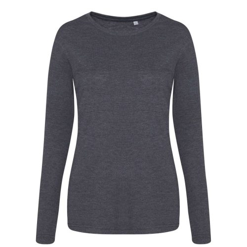 JT002F tri-blend Női hosszú ujjú póló Just Ts, Heather Charcoal-XS