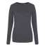 JT002F tri-blend Női hosszú ujjú póló Just Ts, Heather Charcoal-XS
