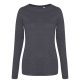 JT002F tri-blend Női hosszú ujjú póló Just Ts, Heather Charcoal-XS