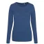 JT002F tri-blend Női hosszú ujjú póló Just Ts, Heather Navy-XS