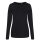 JT002F tri-blend Női hosszú ujjú póló Just Ts, Solid Black-XS