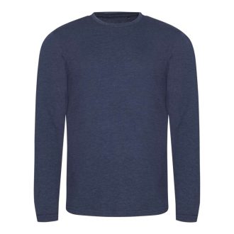   JT002 tri-blend hosszú ujjú férfi póló Just Ts, Heather Navy-2XL