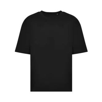   JT009 rövd ujjú bő szabású unisex póló Just Ts, Deep Black-S