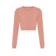 JT016 rövid derekú hosszú ujjú Női póló Just Ts, Dusty Pink-M