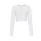 JT016 rövid derekú hosszú ujjú Női póló Just Ts, Solid White-M