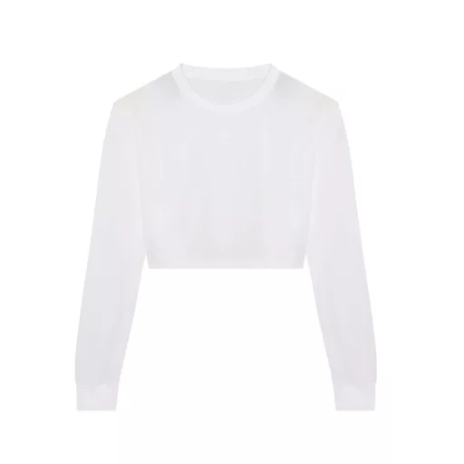 JT016 rövid derekú hosszú ujjú Női póló Just Ts, Solid White-M