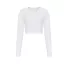 JT016 rövid derekú hosszú ujjú Női póló Just Ts, Solid White-S
