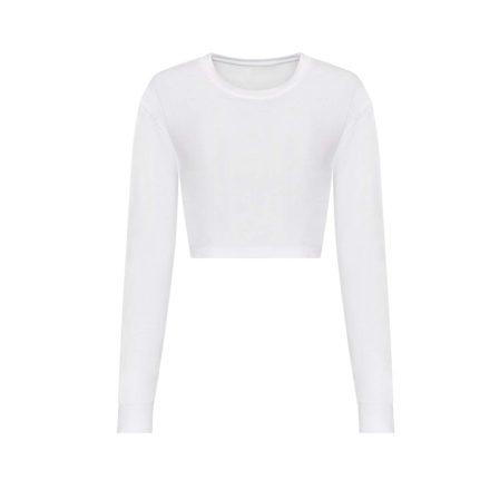 JT016 rövid derekú hosszú ujjú Női póló Just Ts, Solid White-XL
