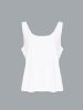 JT017 laza szabású Női ujjatlan póló-trikó Just Ts, Solid White-XS