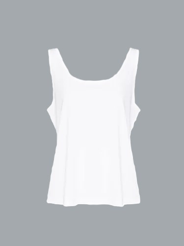 JT017 laza szabású Női ujjatlan póló-trikó Just Ts, Solid White-XS