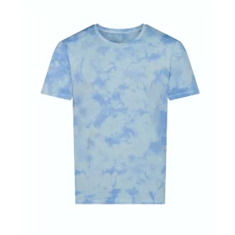   JT022 batikolt egyedi mintás unisex rövid ujjú póló Just Ts, Blue Cloud-XS