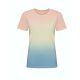JT022 batikolt egyedi mintás unisex rövid ujjú póló Just Ts, Pastel Sunset Dip-S